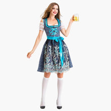 Traditionelles Dirndlkleid für Damen - Lotte – Blau Grün