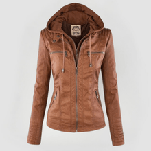 Norlina | Stilvolle Lederjacke mit Thermofutter – Hellbraun