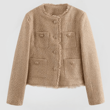 Norlina | Elegante Jacke mit goldenen Knöpfen – Khaki