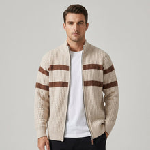 Loick - Strickjacke mit Reißverschluss und Langen Ärmeln – Beige