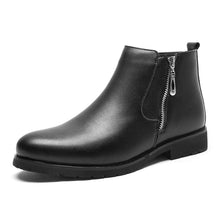Herren Stiefeletten Leder Seitlicher Reißverschluss - Adrian – Schwarz