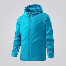 Damen wasserdichte Windjacke – Cyan