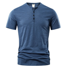 Herren Casual T-Shirt | Kurzärmeliges Basic Oberteil – Blau