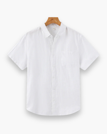Herren Lässiges Kurzarmhemd | Atmungsaktiv für Sommer – Weiß