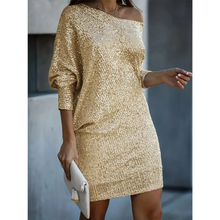 Valeria® | Pailletten-Abendkleid für Damen – Creme