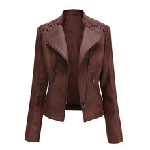 Drune | pu-lederjacke mit reibverschluss – Braun