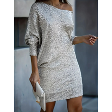 Valeria® | Pailletten-Abendkleid für Damen – Grau