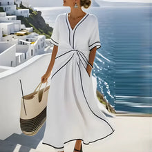Rimgaile - Elegantes Kleid Mit Schmeichelnder Taille – Weiß