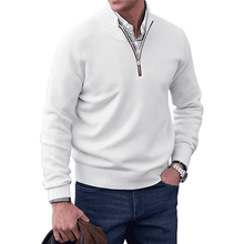 Jones | Eleganter Pullover mit Reißverschluss – Weiß