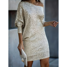 Valeria® | Pailletten-Abendkleid für Damen – Beige