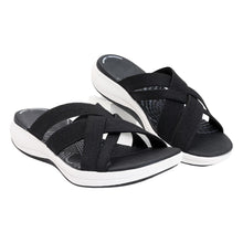 Nora | Konturiertes Fußbett Fußgewölbestütze Sandalen – Schwarz