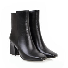 Elegante Stiefeletten mit hohem Absatz – Schwarz