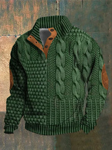 Basil™ – 3D-Print Pullover mit Muster – Grün