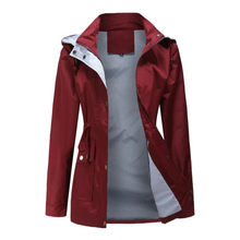 Damen Wasserdichter Trenchcoat | Oberbekleidung – Weinrot