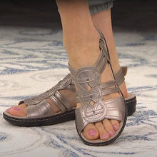Paloma® | Weiche, stützende, verstellbare Damensandalen – Creme
