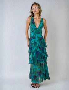 Bella - Langes Maxikleid – Grün