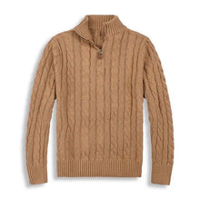 Mathias | Stylischer Pullover mit Halbreißverschluss – Khaki
