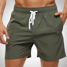 Komfortable Herren Badehose im einfarbigen Design – Dunkelgrün