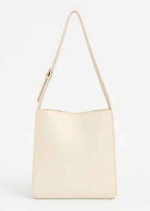 Halbmond Damen Schultertasche – Vegan Leder & Geräumig – Weiß