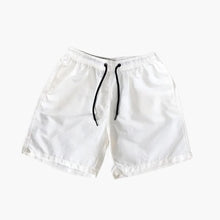 Herren Sommer Shorts mit Kordelzug und Schnelltrocknung – Weiß