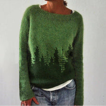 Retro Baumwollpullover Mit Mustern Für Damen | Ideal für Alltag – Grün
