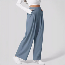 Montana - Bequeme Hose mit weitem Bein – Blau