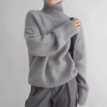 Clementine - Damenpullover mit kuscheligem Rollkragen – Grau