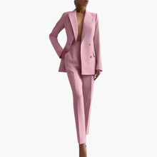 Elegantes Damen Blazer-Ensemble - Taillierter Schnitt mit Hose – Rosa