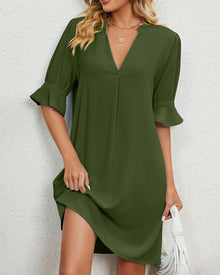 Nienke™ – Damenkleid aus Baumwolle mit Figurbetontem Schnitt – Grün