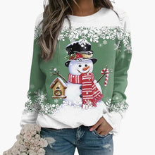 Juliana | Schneemann Weihnachtspulli – Grün