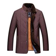 Herrenjacke mit Wildleder und kariertem Innenfutter – Rot