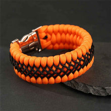 KnotVanta - Armband Mit Geflochtener Kordel Und Schnalle – Orange