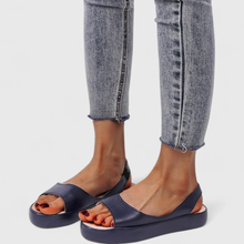 Elsa | Damen Plattform Slingback Sandalen – Blau
