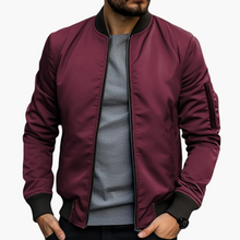 Finn | Bomberjacke für Herren – Burgunderrot