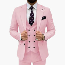 Herren Anzug dreiteilig mit Slim Fit für jede Saison – Rosa