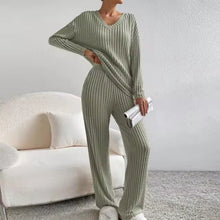 CLAIRE | GERIPPTES ZWEITEILIGES SET – Grün