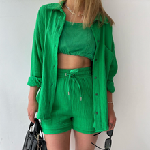 Conjunto arrugado casual mujer – Gemüse