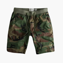 Cargoshorts für Herren - Camouflage Look mit Kordelzug – Dunkelwald