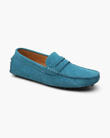 Matthew | Old Money Slip on Herren Wildleder Mokassin – Hellblau