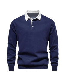 Farouk - Polo Hemd Für Stilvolle Lagenlooks – Blau