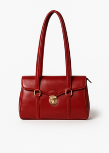 Damen Schultertasche Vegan Leder – Alltagstauglich & Elegant – Rot