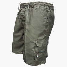 Herren Cargo Shorts mit Taschen und Kordelzug für Sommer – Armeegrün