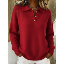 Venera - Gemütlicher Bequemer Pullover – Rot