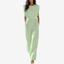 Ariia™ Maßgeschneiderter Cinched Jumpsuit – Blasses Oliv