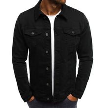 Trendige Herren Jeansjacke – Schwarz