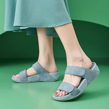 Tiffany - Bequeme Slipper Sandalen zum Reinschlüpfen – Blau