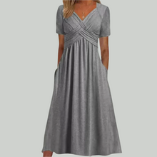 Mirella | Elegantes Kurvenkleid – Grau