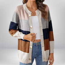 Nashawn | Gestreifte Strickjacke – Braun