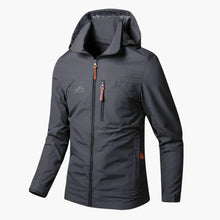 Paul | Verstellbare Kapuze und wasserdichte Jacke – Grau