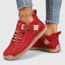 Barbara | Damen Lässige Schnür-Sneaker – Rot